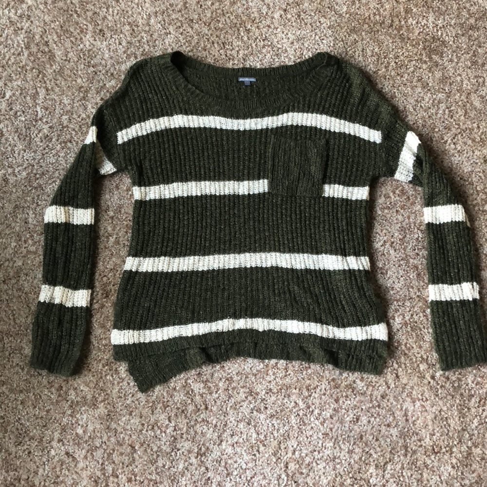 Striped sweater with pocket